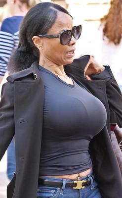 Candid Slim and Busty Black MILF Tit Slut with Fat Udders